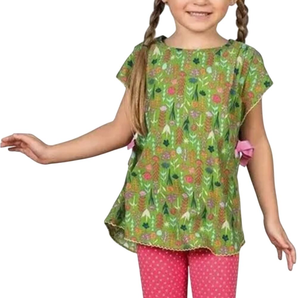 Matilda Jane Great Outdoors Tunic Top Green Size 6